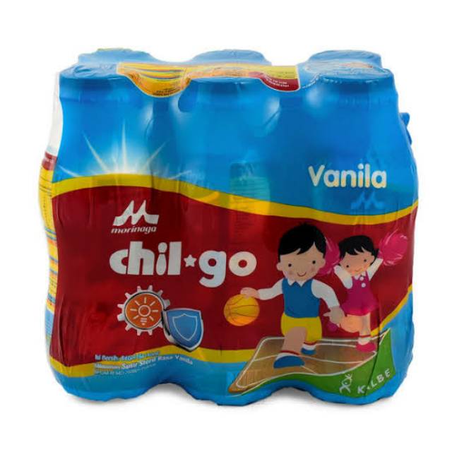 CHIL GO MILK MORINAGA 6x140 ML COKELAT, PISANG, STRAWBERRY, VANILLA, MELON MADU  SUSU ANAK