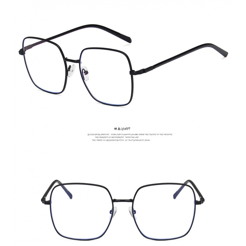 Metal Oversized Eyeglasses for Women Square Frames Fashion Candy Color