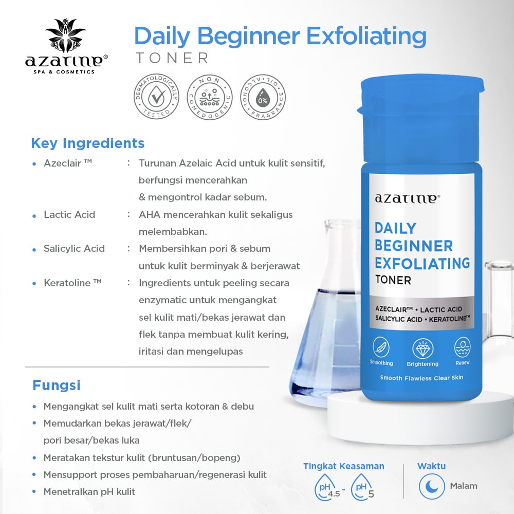 [90ml] Azarine Daily Beginner Exfoliating Toner