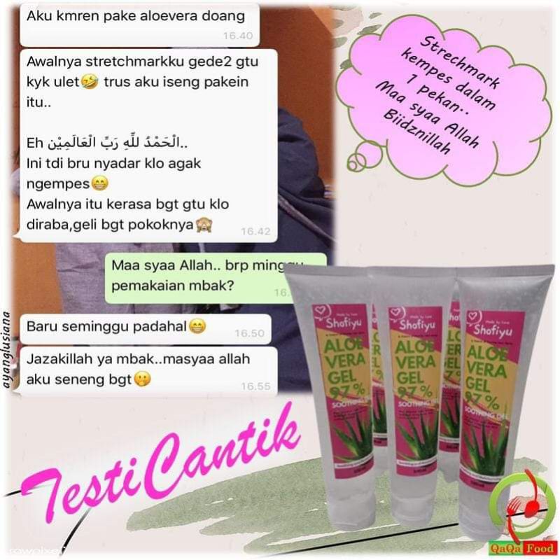 ALOEGEL / ALOEVERA SHOOTING GEL BY SHOFIYU ( melembabkan kulit / mengobati jerawat / mengatasi rambut rusak,patah,rontok ) Javahills mumtaz