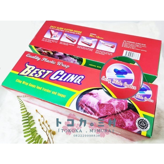 Plastik wrap 30x500 m BEST CLING makanan jumbo+slide cutter Original