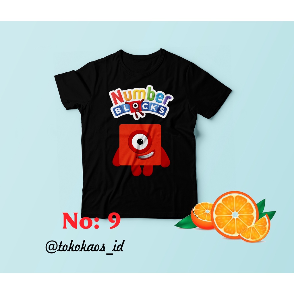 kaos number blocks / kaos angka / huruf / ultah / custom / birthday / couple