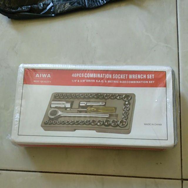 Kunci Socket Sok Shock Tool Kit Wrench Ring 40 Pcs Set 40pcs