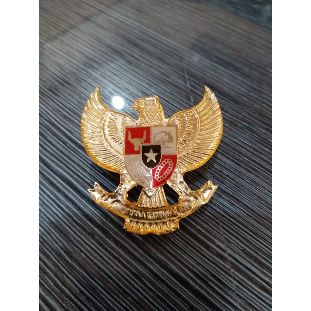 pin logo garuda pancasila paskibra 4cm logam kuningan