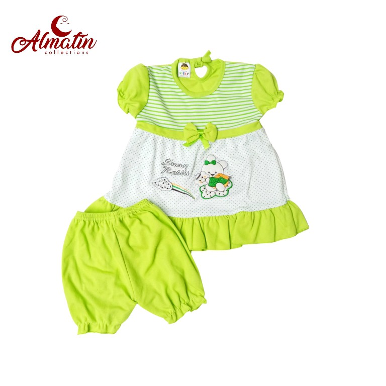 Baju Bayi Perempuan Baru Lahir Newborn Dress Dapat 3 STEL