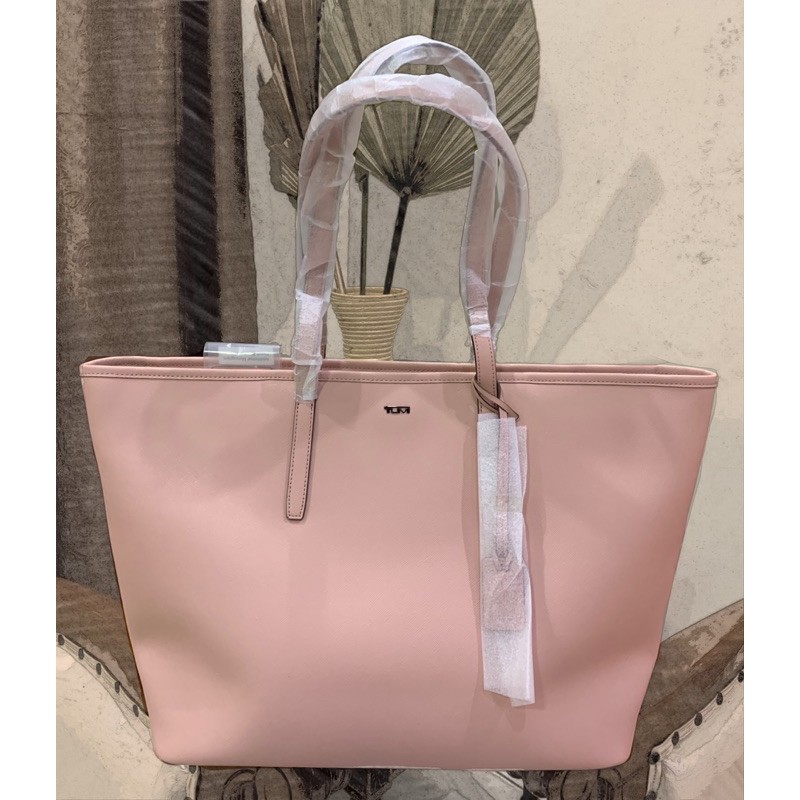 TUMI Everyday Tote Saffiano Leather Blush Pink
