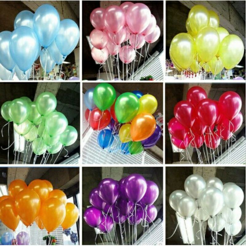 Balon Ulang Tahun 7 inchi / Balon Birthday Party Wedding Organizer / Balon Metalic isi 1 pcs / Balon Karet / Balon Latex Metalic