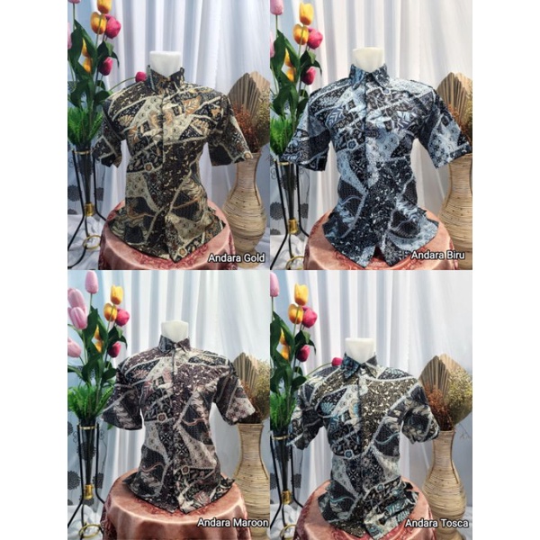 kemaja batik tangan panjang - baju kemeja -  pakaian pria - set batik couple kekinian - batik modern