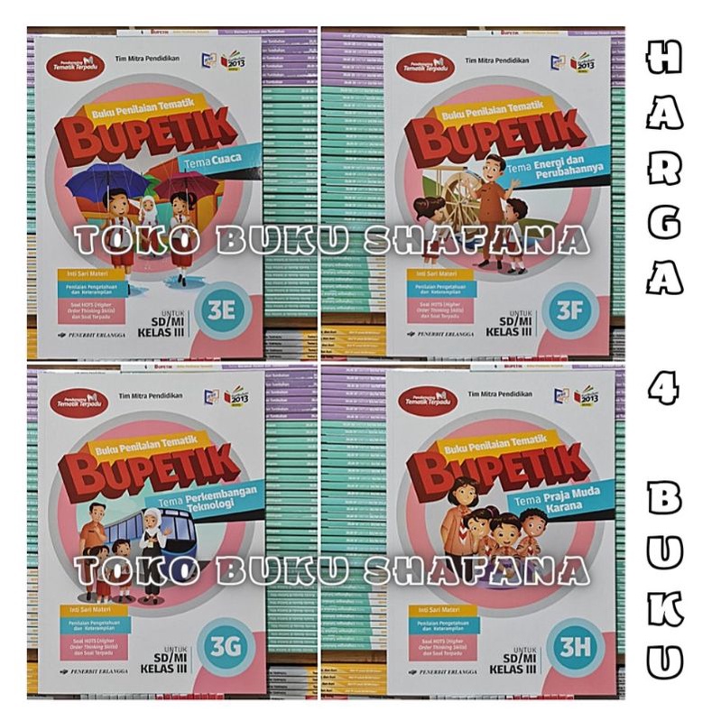 PAKET BUKU BUPETIK 3E 3F 3G 3H KELAS 3 SD ERLANGGA K13 REVISI SEMESTER 2