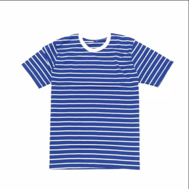 Kaos stripe benhur putih kecil size S-5XL