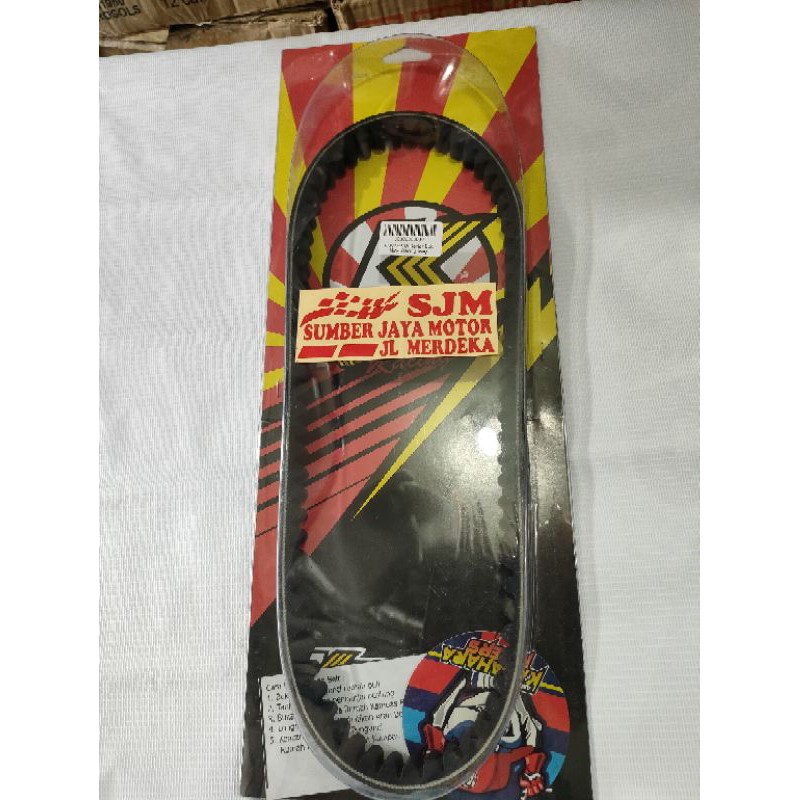 Vanbelt Mio karbu Kawahara racing bahan kevlar . Vanbelt Kawahara untuk Mio sporty Mio soul karbu