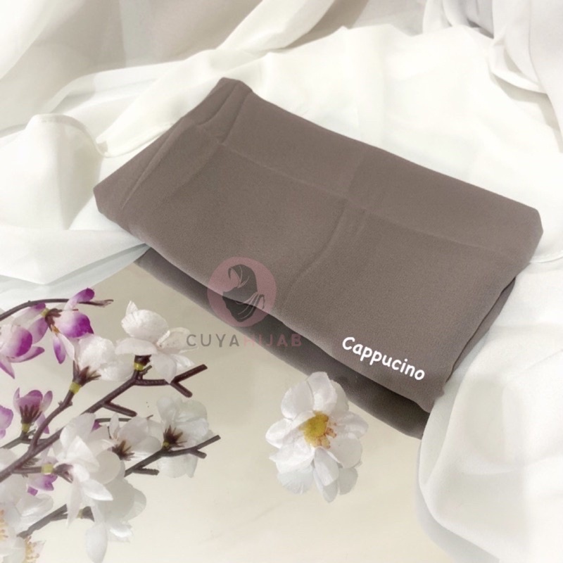 50+WARNA PASHMINA MALAY CERUTYBABYDOLL 180 X 75 Cm [PART 1] TERLARIS MURAH || CUYASHOP CUYAHIJAB SBY-Capocino