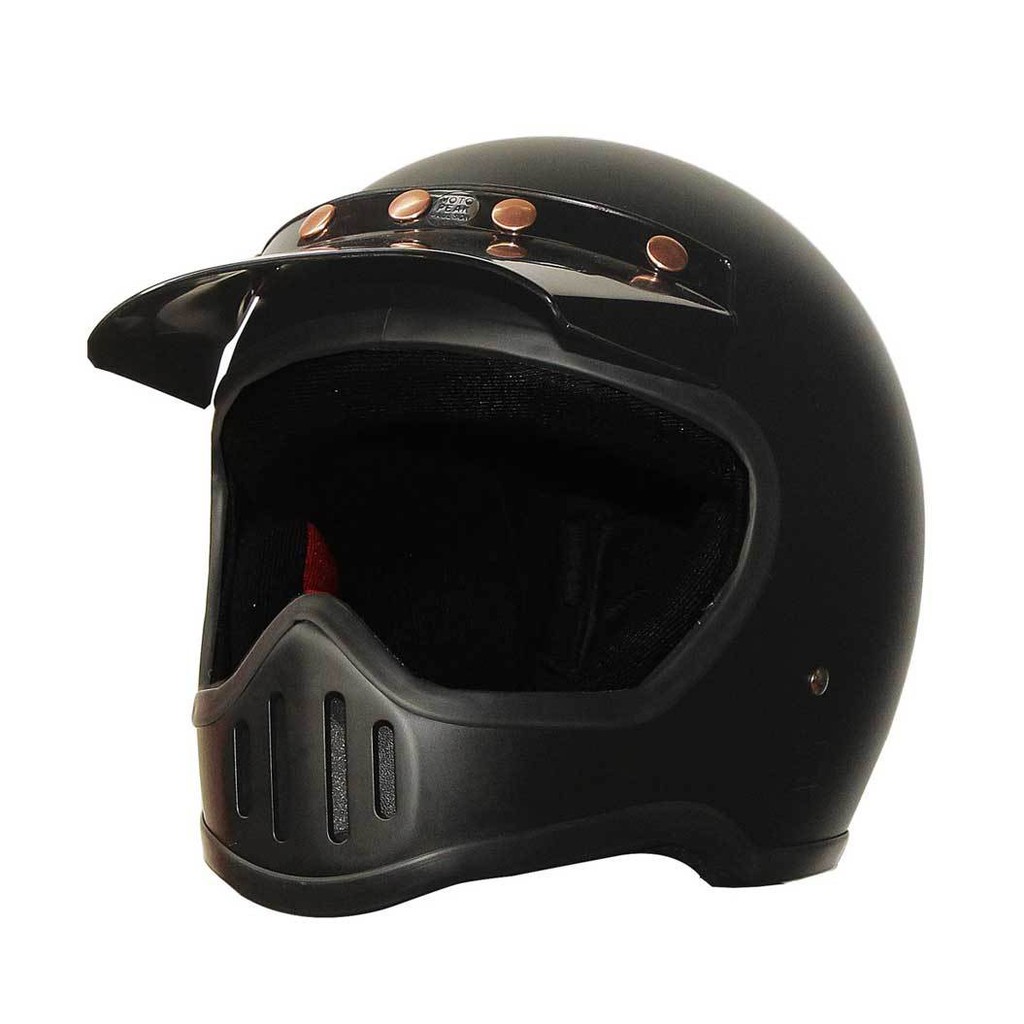 Helm Cakil M50 Hitam Doff / Black Doff (Custom / Vintage)