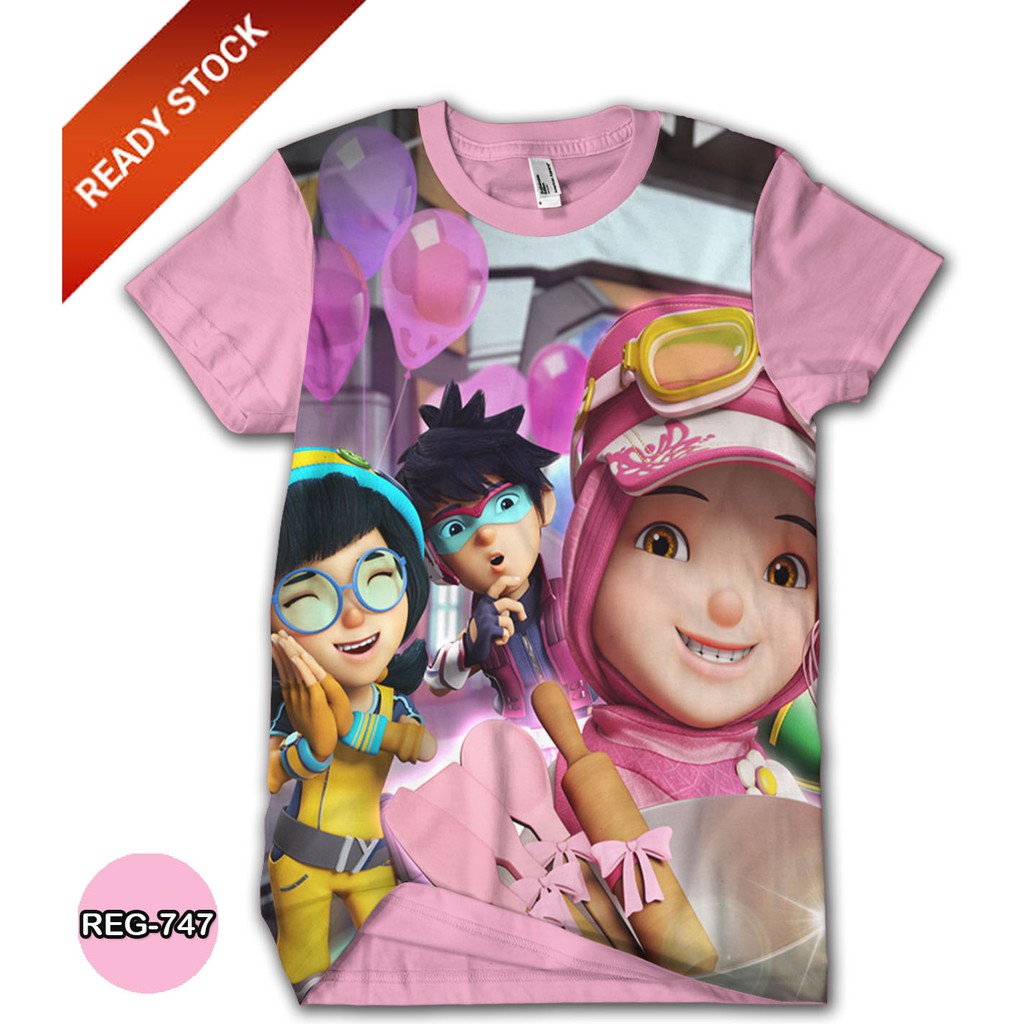 Baju BoBoiBoy Yaya and Friends 3D Baju Anak Cewe Boboiboy Yaya #REG-747