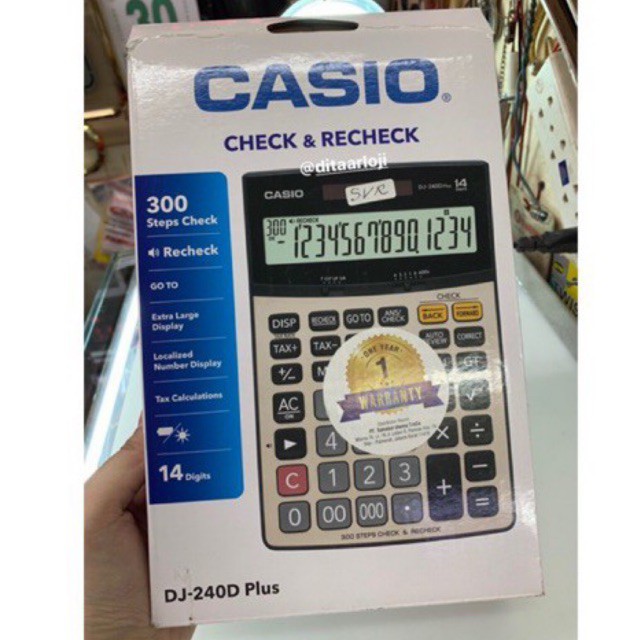 

jual kalkulator casio practical check DJ-240D plus besar 14 digit