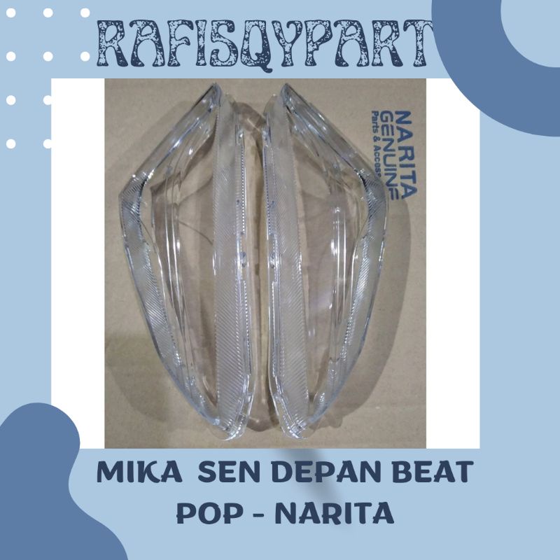 Mika Mica Sen Depan Motor Beat Pop (Kaca Lampu Sein Depan)