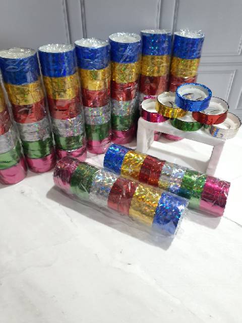 Isolasi hologram/solasi hologram/solatif/1 slop isi 12pc/solasi /isolasi-1