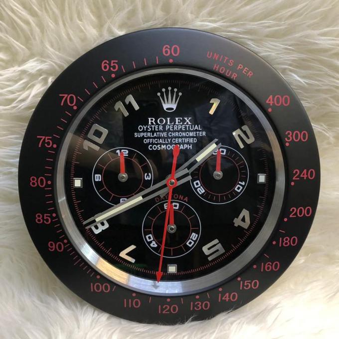 Produk Jam Dinding Rolex Daytona Rogold Dm34Cm - Hitam Bagus