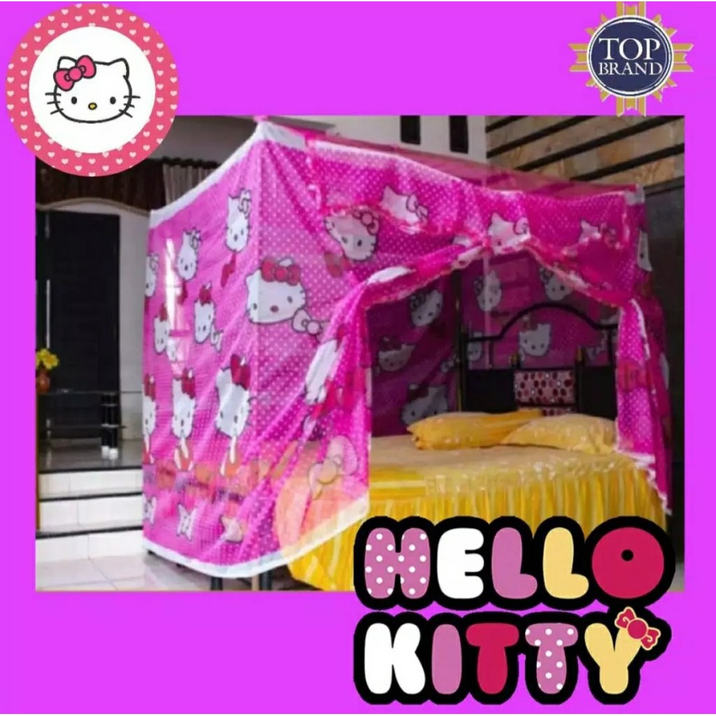 Kelambu Karakter Hellokitty / Klambu Anti Nyamuk Karakter