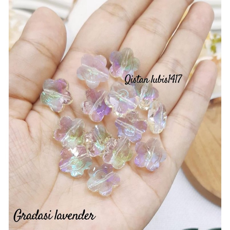 Crystal bunga &amp; love Transparan