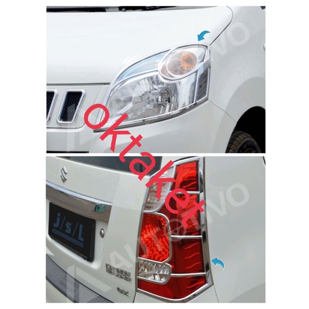 Paket garnish depan+belakang Wagon R chrome jsl