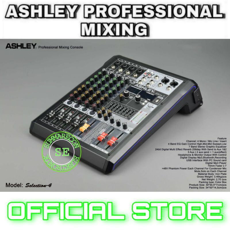 mixer audio 4 channel original ashley selection 4 usb bluetooth recording