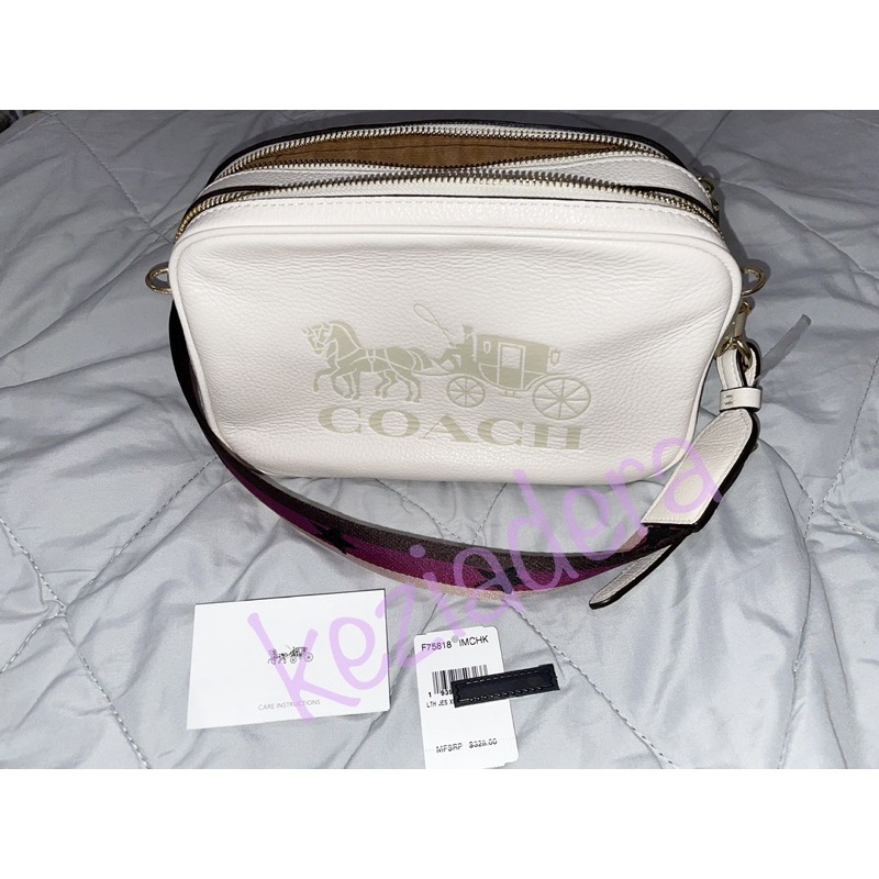 [100% ORIGINAL] Tas Selempang Coach Jess Crossbody Leather White