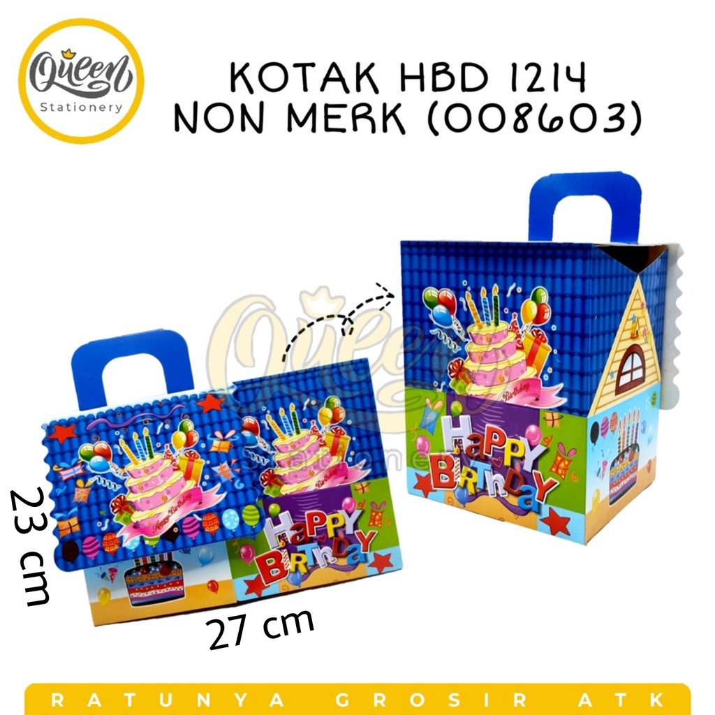 

1 PCS KOTAK HBD 1214 NON MERK / TAS KADO/ GIFT BOX / KOTAK HADIAH / BOX LUCU / TAS HADIAH (008603)