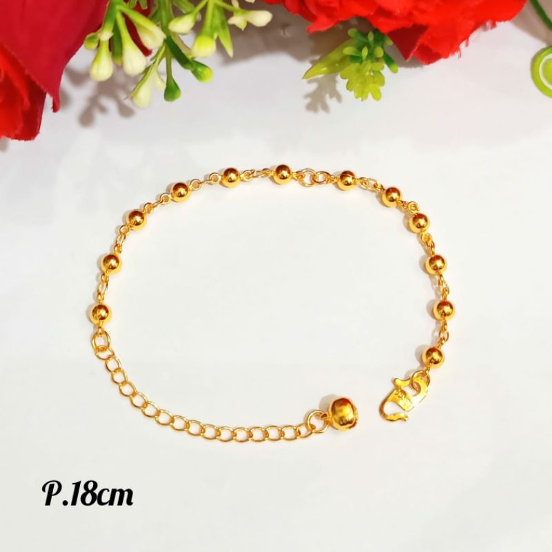 Fourfashion Gelang Tangan Biji Lada Lapis Emas PD237