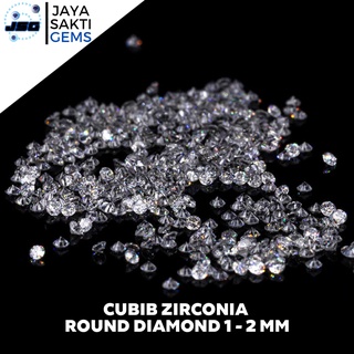 Image of Cubic Zirconia Diamond Round White 1 - 2 mm Grade AAA