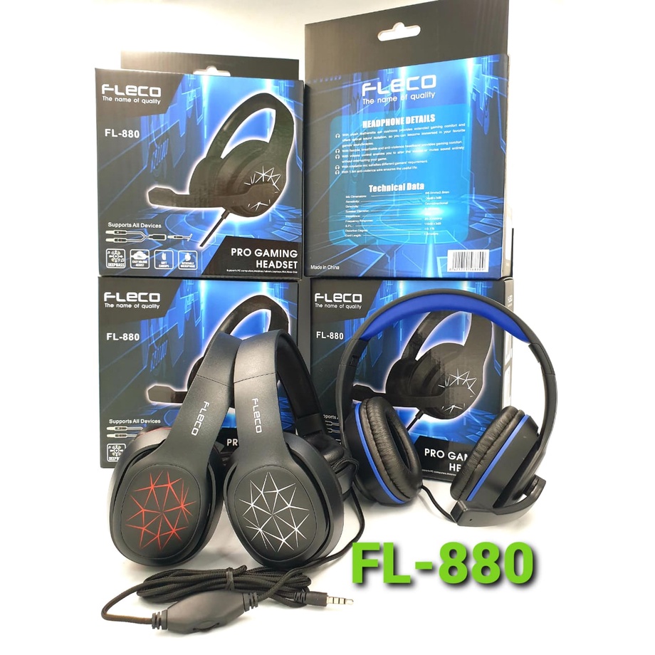 PROMO Headphone Headset bando gaming komputer hp Fleco FL880 Megabass