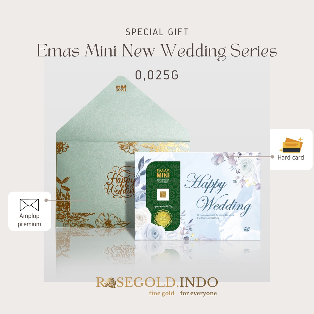 Emas Mini Logam Mulia Gift Series Edisi Wedding Pernikahan Tunangan Ijab