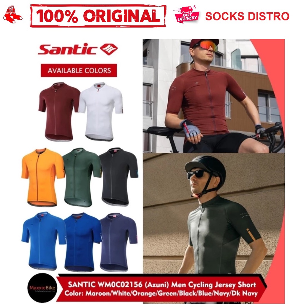 SANTIC AZUNI Jersey Sepeda Pria Lengan Pendek WM0C02156 Cycling Jersey Original