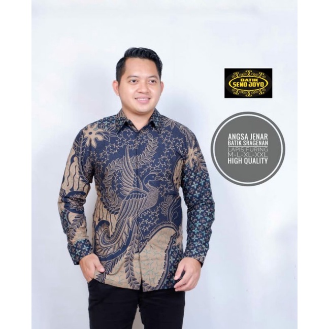 KEMEJA BATIK PRIA LENGAN PANJANG ANGSA JENAR FULL FURING