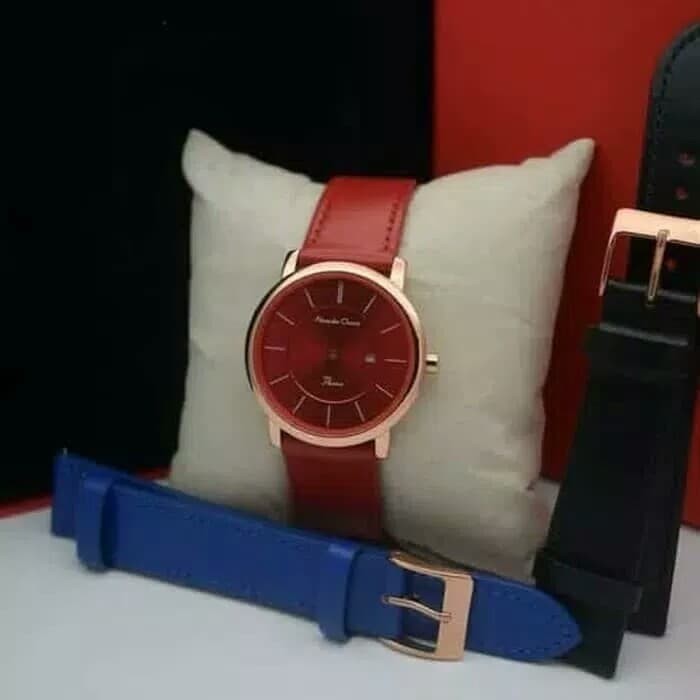 Jam Tangan Wanita Alexandre Christie AC 2738LD MERAH ROSEGOLD MERAH