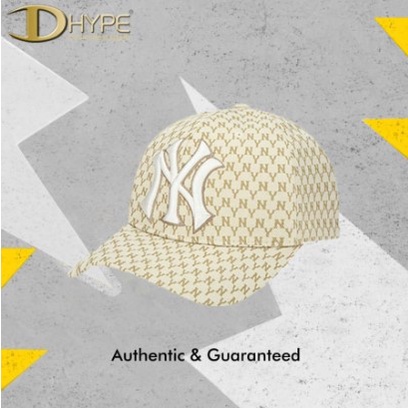 MLB NY YANKEES MONOGRAM JACQUARD ADJ CAP BROWN 100% Authentic