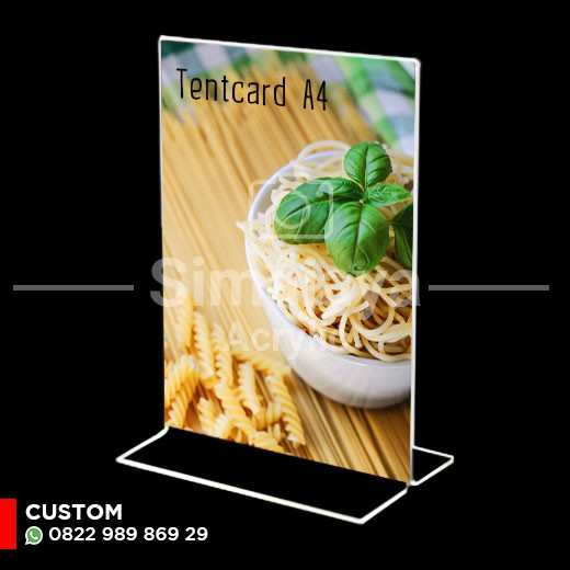 

tentcard acrylic/display brosur acrylic A4
