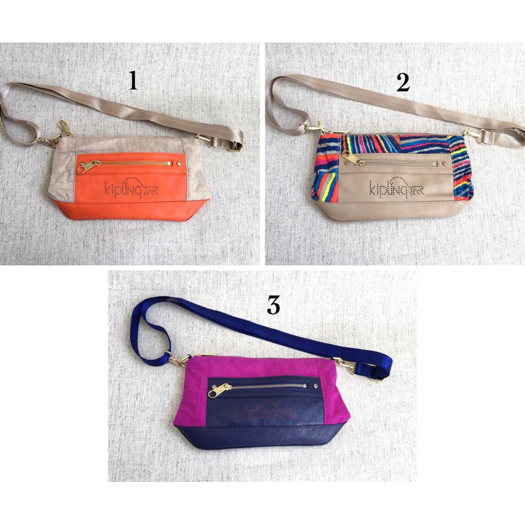 Tas Kipling Chelsea Crossbody Bag Selempang Kecil Medium Ungu Orange Cream Cewek Wanita Anak Remaja