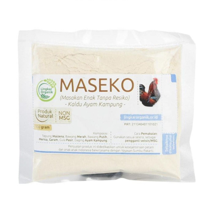 

TERBARU Maseko Kaldu NON MSG 100g plastik - sapi