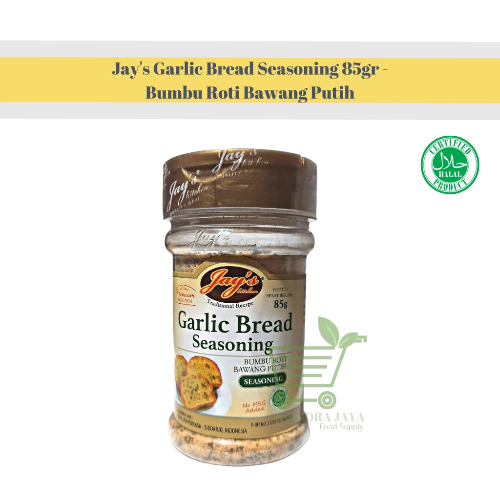 

Jay's Garlic Bread Seasoning 85gr - Bumbu Roti Bawang Putih