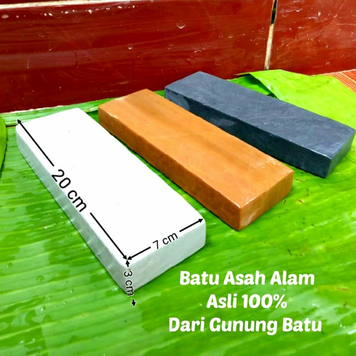 3pcs Batu asah alam100% batu asahan murni gunung batu 20x7x3 grit 1500