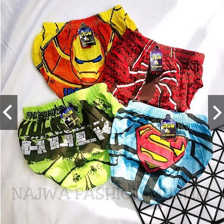 CELANA DALAM ANAK LAKI-LAKI MOTIF BOLA / SUPER HERO/ KEN-KEN