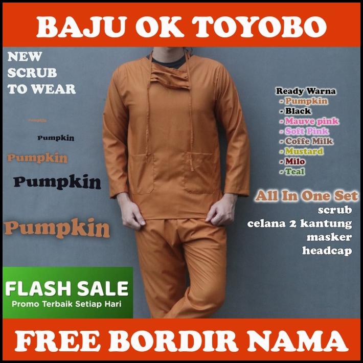 Ready Baju Ok Bahan Toyobo Premium / Baju Jaga / Baju Oka / Scrub