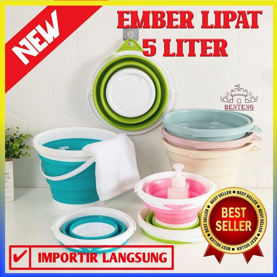 EL05- Ember Lipat Portable 5 Liter Ember Lipet Silicone Serbaguna Foldable