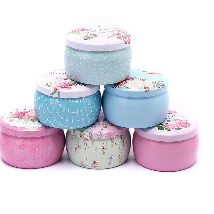 Terlaris Kotak Tempat Menyimpan Permen & Teh Bentuk Bundar Bahan Kaleng