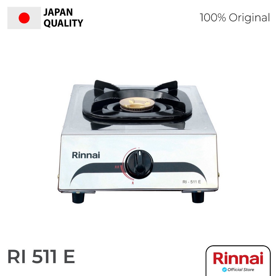 Kompor Rinnai Rinai RI 511 E body Stainless 1 Tungku burner kuningan gas stove RI-511E 511E