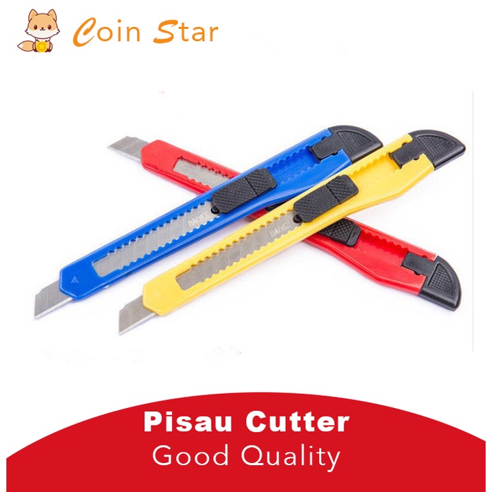 

Pisau cutter besar ATK pemotong bahan kertas kebutuhan packing onlineshop murah berkualitas pisau ukir