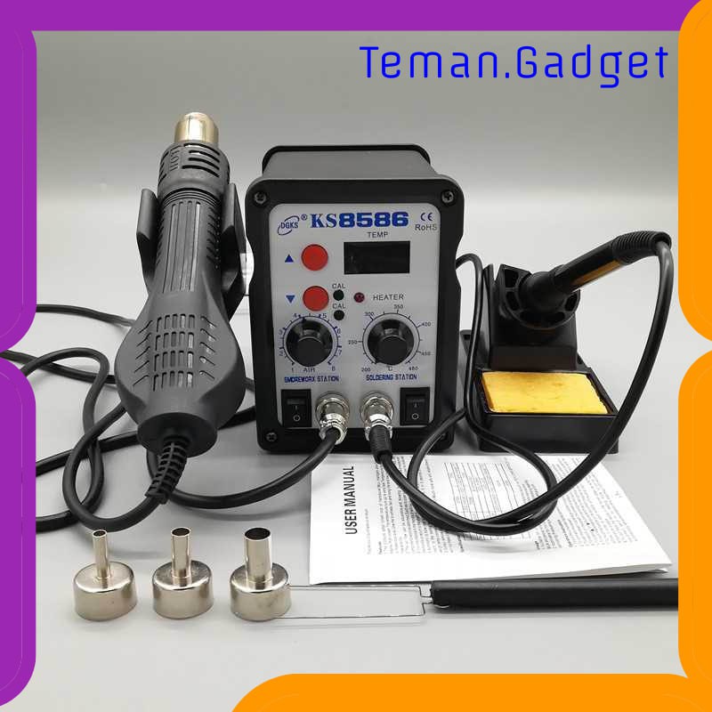 TG-DE309 SMD Desoldering Heat Gun + Solder dengan Station 220V/700W