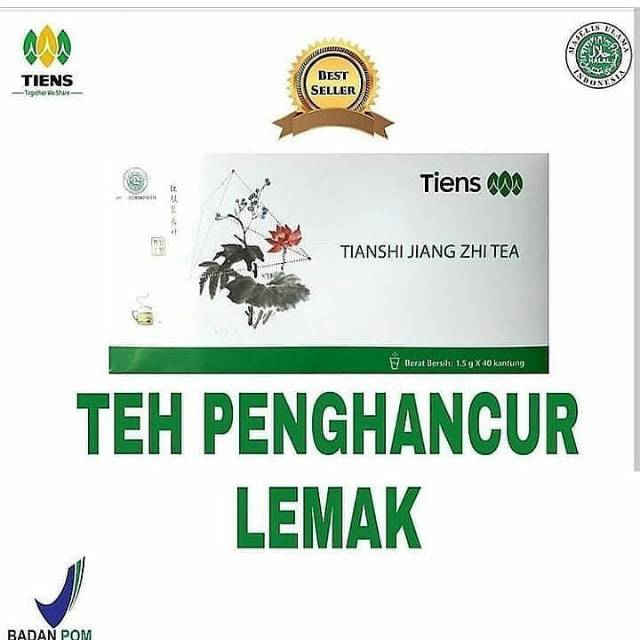 

Teh hijau jiang ZHI TEA HERBAL ALAMI 100% penghancur lemak