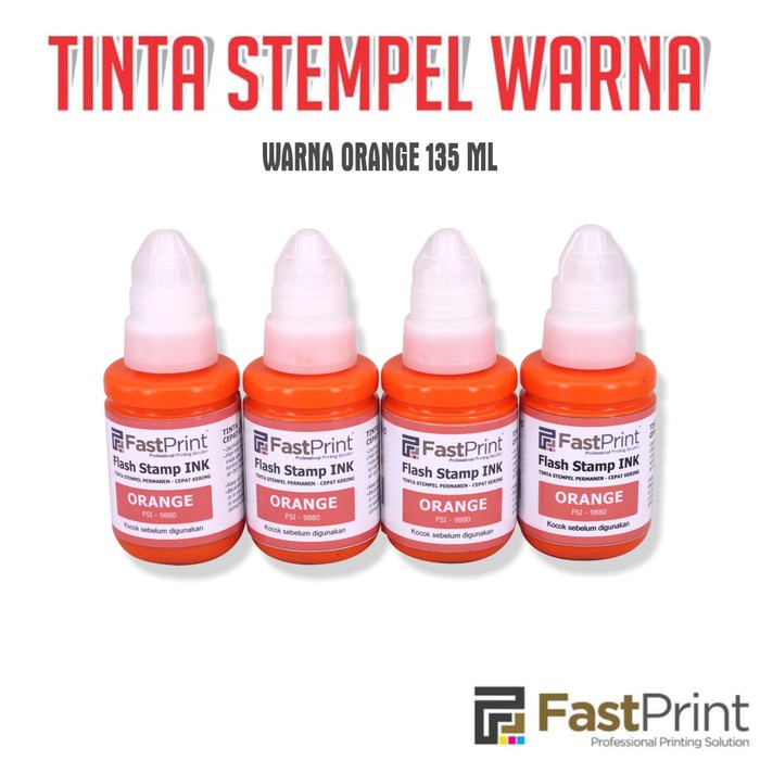 

Tinta Stempel Flash Fast Print Warna Orange 135ml